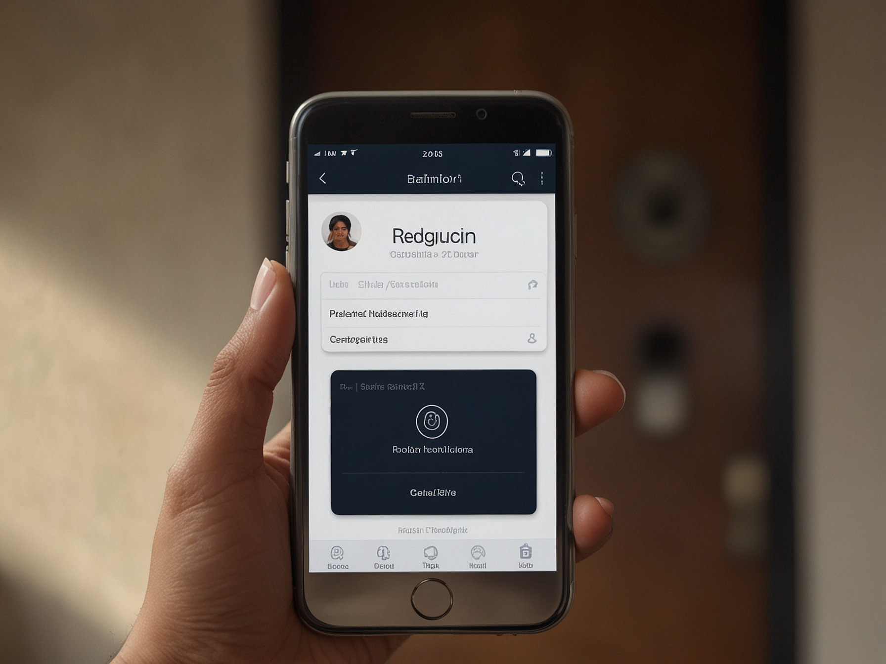 Secure login interface on mobile